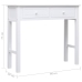 Mesa consola de madera blanco 90x30x77 cm