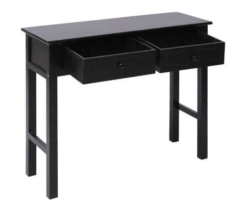 vidaXL Mesa consola de madera negra 90x30x77 cm