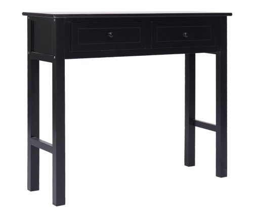 vidaXL Mesa consola de madera negra 90x30x77 cm