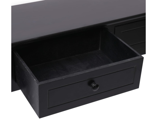 vidaXL Mesa consola de madera negra 90x30x77 cm