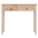 Mesa consola de madera color natural 90x30x77 cm