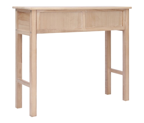 Mesa consola de madera color natural 90x30x77 cm