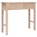 Mesa consola de madera color natural 90x30x77 cm