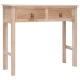 Mesa consola de madera color natural 90x30x77 cm