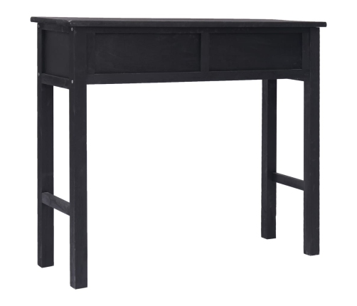 Mesa consola de madera negro 90x30x77 cm