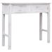 Mesa consola de madera blanco antiguo 90x30x77 cm