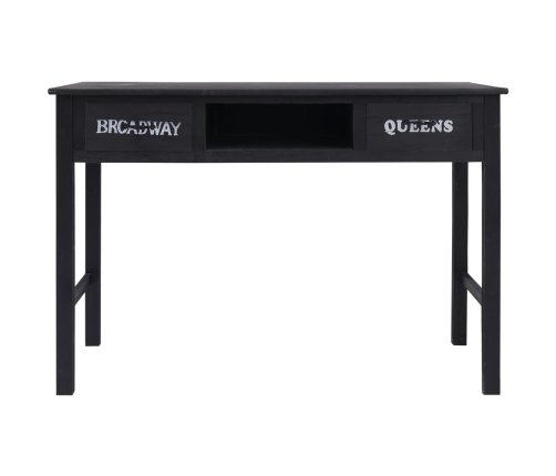 Mesa consola de madera negra 110x45x76 cm