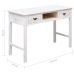 vidaXL Mesa consola de madera blanco antiguo 110x45x76 cm