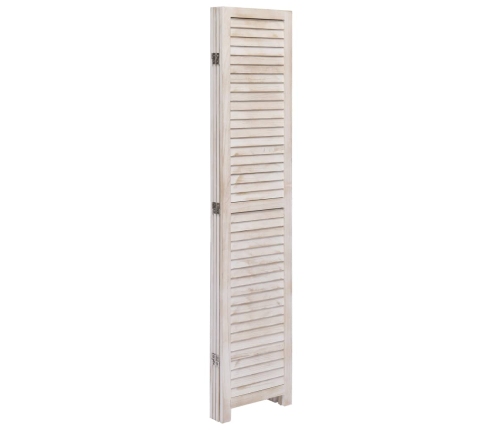 Biombo divisor de 4 paneles madera blanco 140x165 cm