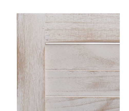 Biombo divisor de 4 paneles madera blanco 140x165 cm