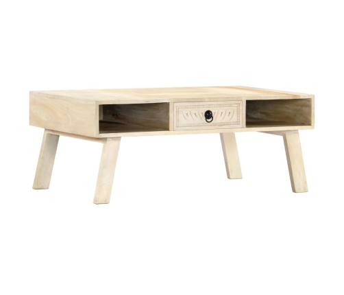 Mesa de centro de madera maciza de mango 100x60x40 cm