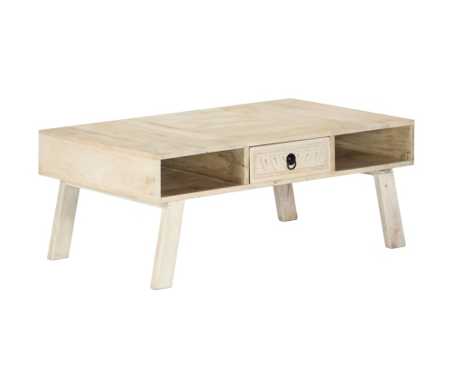 Mesa de centro de madera maciza de mango 100x60x40 cm