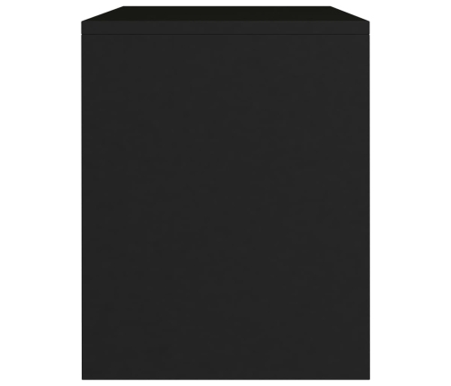 vidaXL Mesita de noche madera contrachapada negro 40x30x40 cm