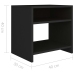 vidaXL Mesita de noche madera contrachapada negro 40x30x40 cm