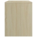 Mesita de noche madera contrachapada blanco roble 40x30x40 cm