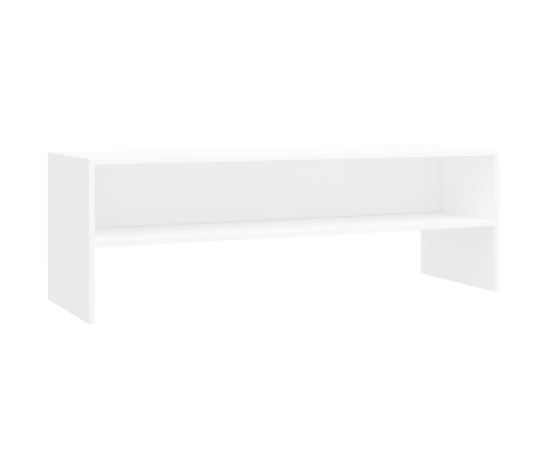 Mueble para TV madera contrachapada blanco 120x40x40 cm