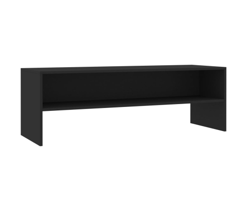 Mueble para TV madera contrachapada negro 120x40x40 cm