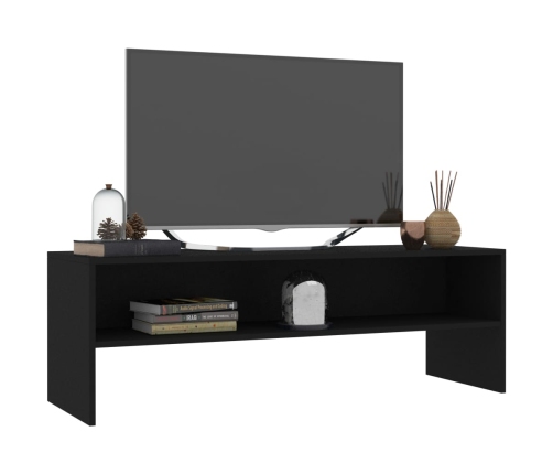 Mueble para TV madera contrachapada negro 120x40x40 cm