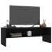 Mueble para TV madera contrachapada negro 120x40x40 cm