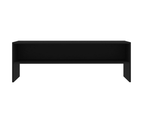 Mueble para TV madera contrachapada negro 120x40x40 cm