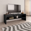 Mueble para TV madera contrachapada negro 120x40x40 cm