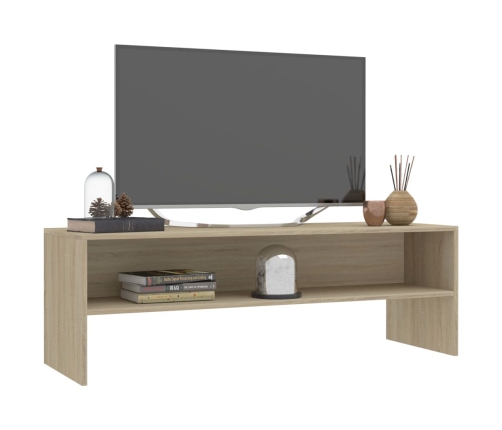 Mueble de TV madera contrachapada roble Sonoma 120x40x40cm