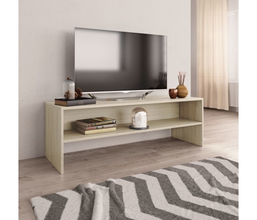 Mueble de TV madera contrachapada roble Sonoma 120x40x40cm