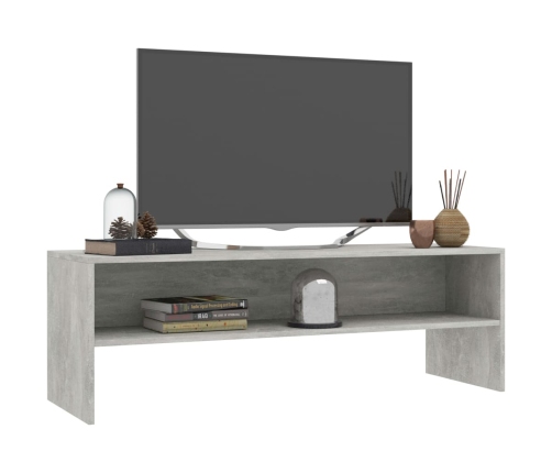 Mueble de TV madera contrachapada gris hormigón 120x40x40 cm