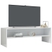 Mueble de TV madera contrachapada blanco brillante 120x40x40 cm