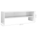 Mueble de TV madera contrachapada blanco brillante 120x40x40 cm