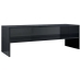 Mueble de TV madera contrachapada negro brillante 120x40x40 cm