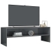 vidaXL Mueble de TV madera contrachapada gris brillante 120x40x40 cm