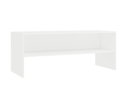 Mueble para TV madera contrachapada blanco 100x40x40 cm