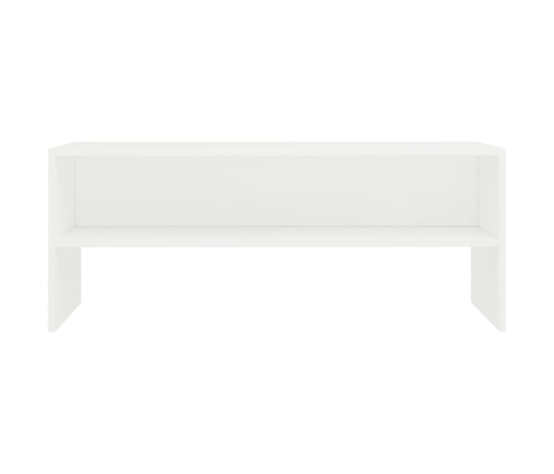 Mueble para TV madera contrachapada blanco 100x40x40 cm