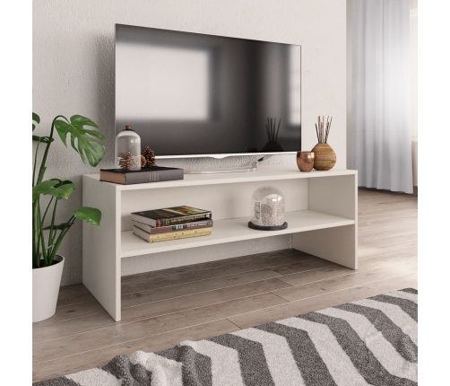 vidaXL Mueble para TV madera contrachapada blanco 100x40x40 cm