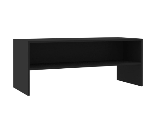 Mueble para TV madera contrachapada negro100x40x40 cm