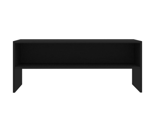 Mueble para TV madera contrachapada negro100x40x40 cm