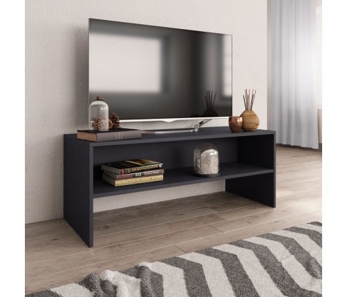 Mueble para TV madera contrachapada gris 100x40x40 cm