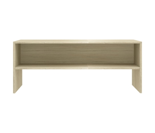 Mueble de TV madera contrachapada color roble 100x40x40cm