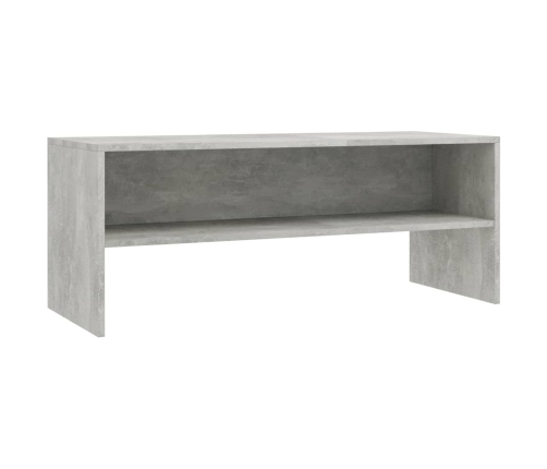 Mueble de TV madera contrachapada gris hormigón 100x40x40 cm