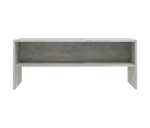 Mueble de TV madera contrachapada gris hormigón 100x40x40 cm