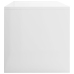 Mueble de TV madera contrachapada blanco brillante 100x40x40 cm