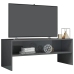 vidaXL Mueble de TV madera contrachapada gris brillante 100x40x40 cm