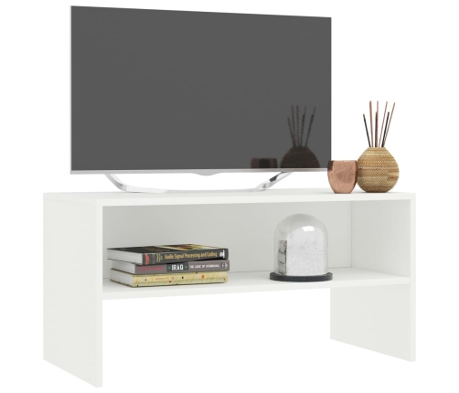 Mueble para TV madera contrachapada blanco 80x40x40 cm