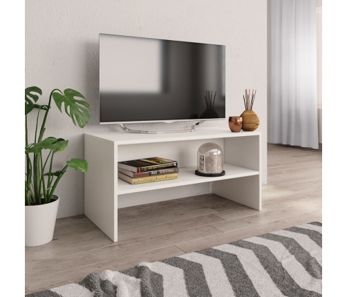 vidaXL Mueble para TV madera contrachapada blanco 80x40x40 cm