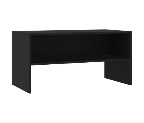 Mueble para TV madera contrachapada negro 80x40x40 cm