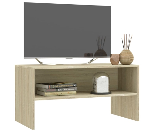 Mueble de TV madera contrachapada roble Sonoma 80x40x40cm