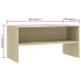 Mueble de TV madera contrachapada roble Sonoma 80x40x40cm