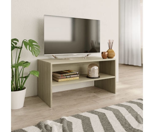 Mueble de TV madera contrachapada roble Sonoma 80x40x40cm