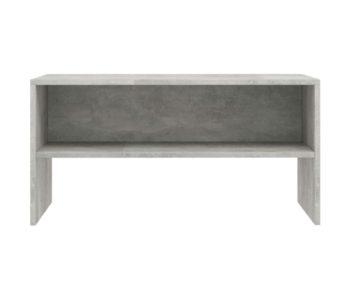 Mueble de TV madera contrachapada gris hormigón 80x40x40 cm